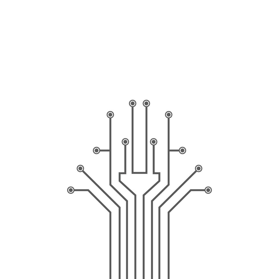 circuit technology ilustration vector