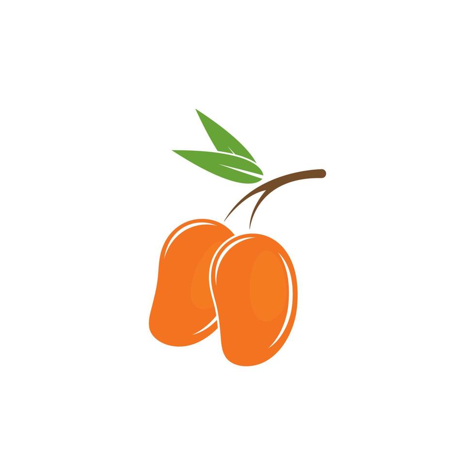 mango en estilo plano. logotipo vectorial de mango vector
