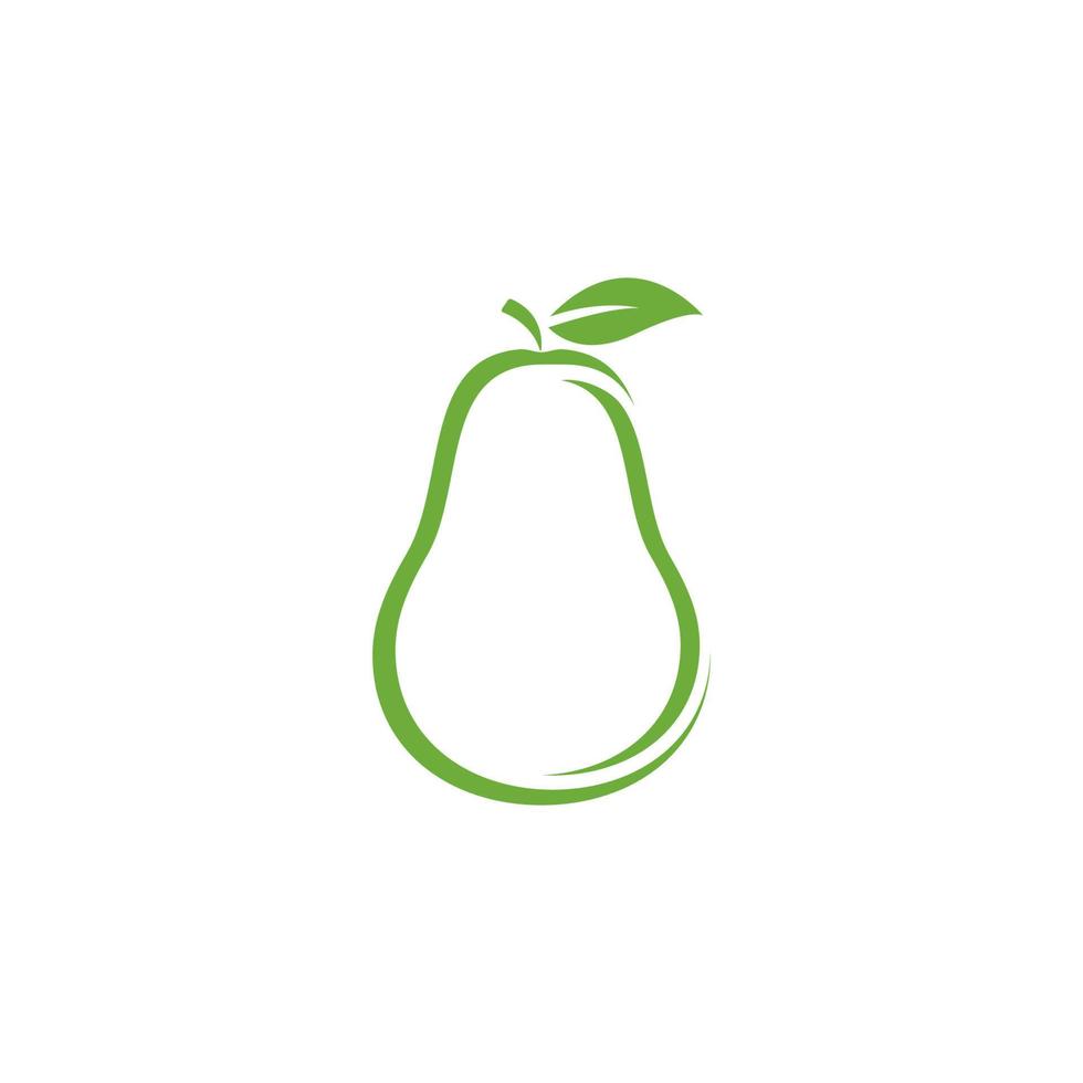 Pear fruit logo vector icon illustration