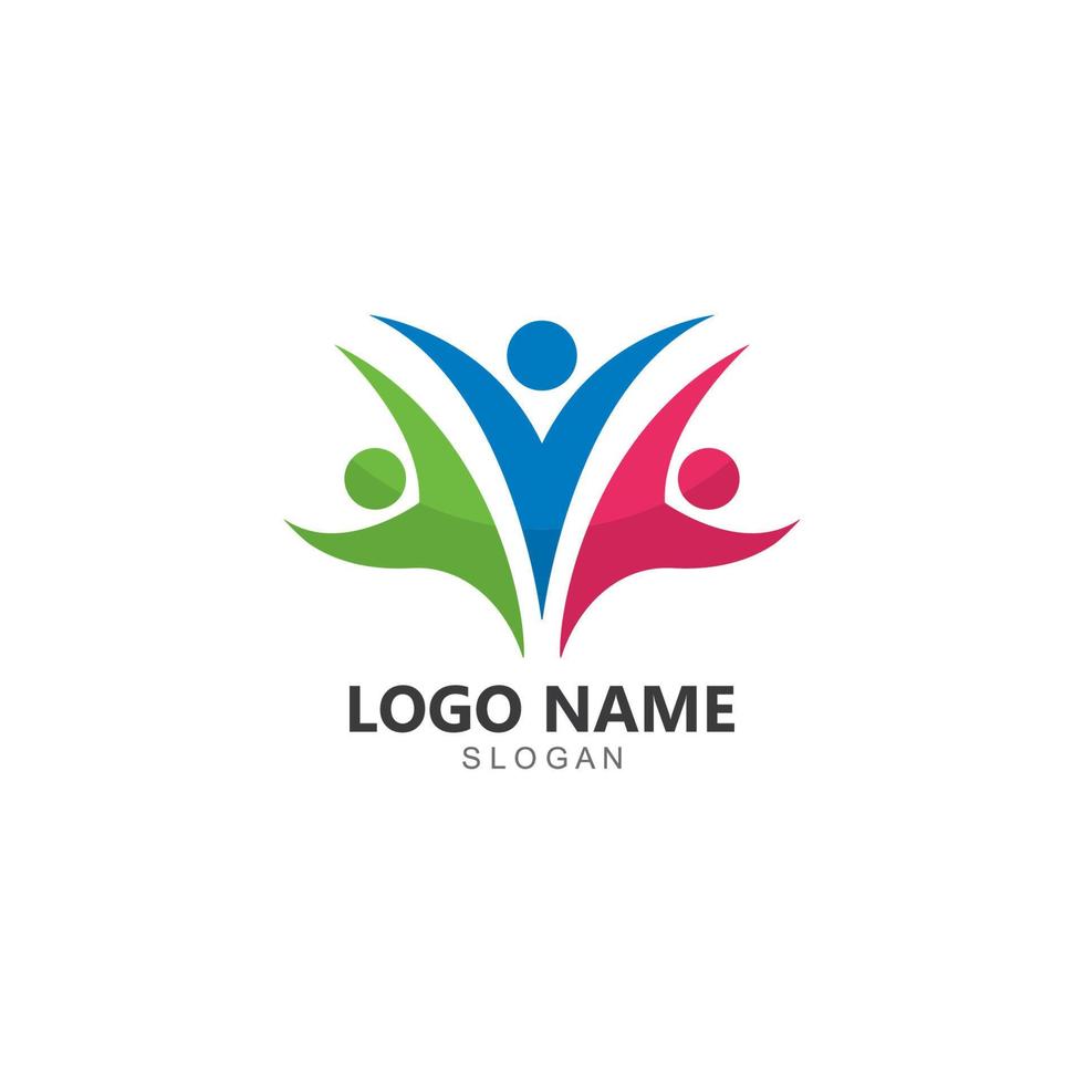 Adoption and community care Logo template vector