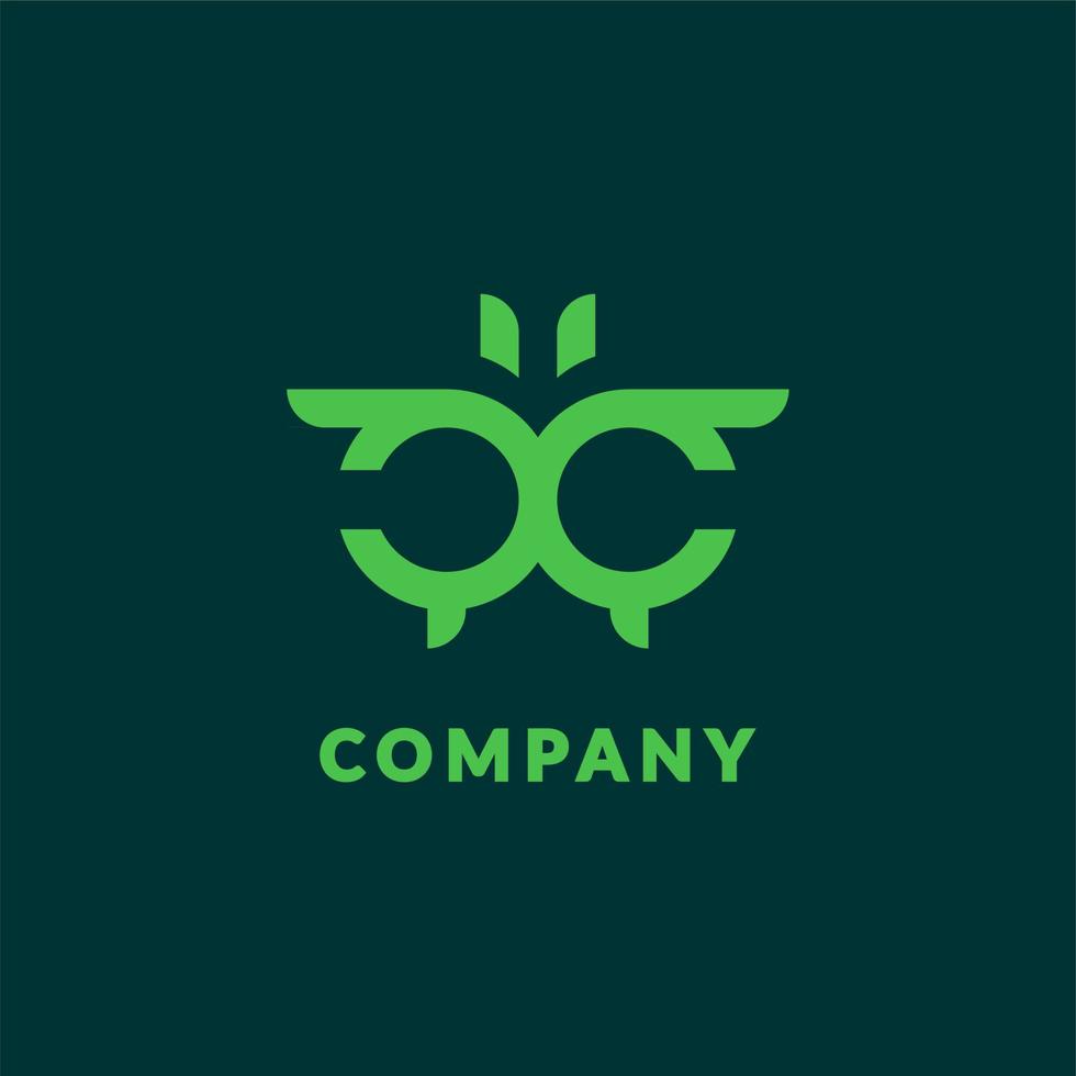 Modern initial CC logo letter simple and creative design concept vector