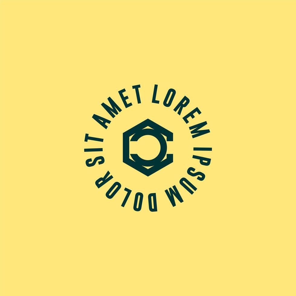 Modern initial CC logo letter simple and creative design concept vector