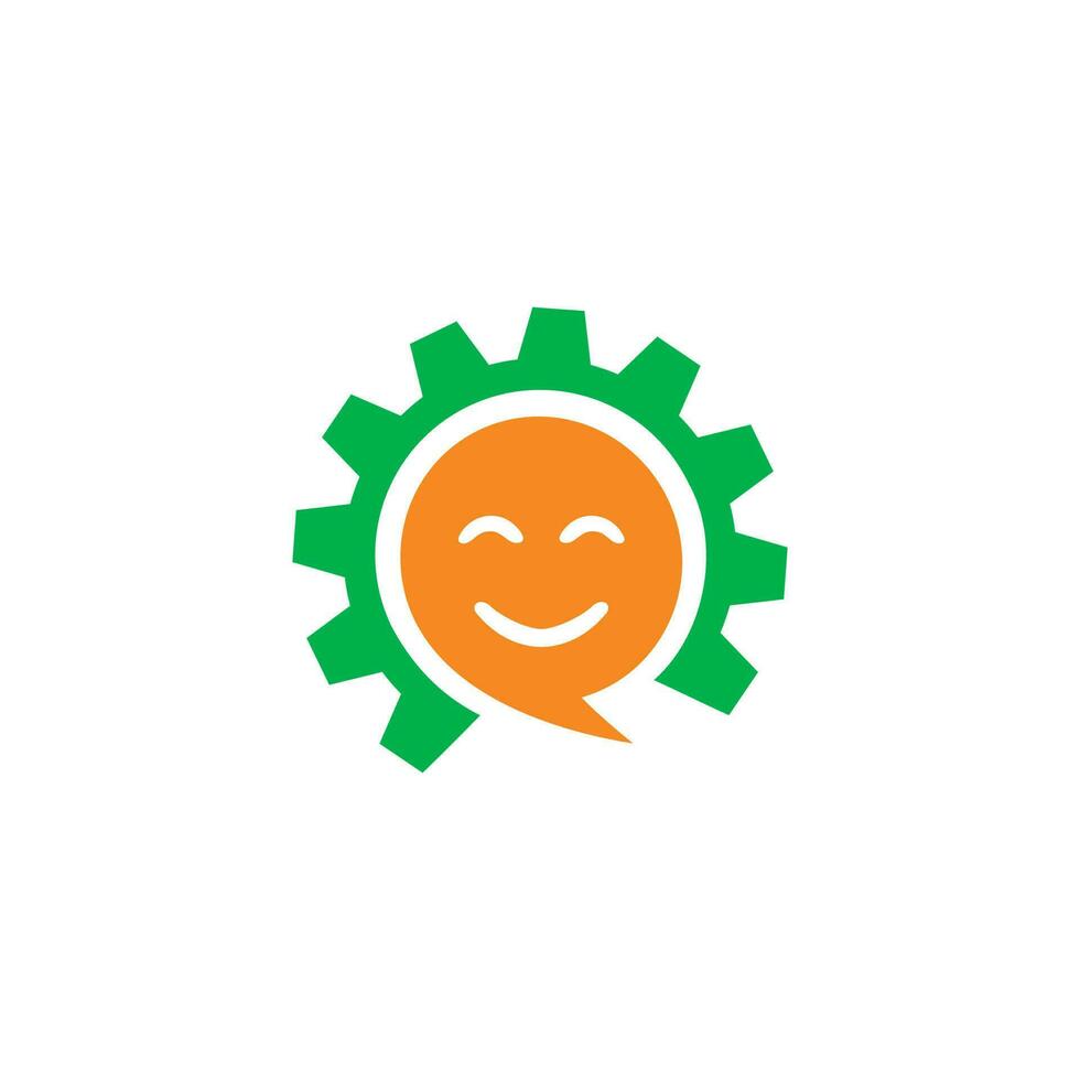 Smile Gear Bot logo icon design vector