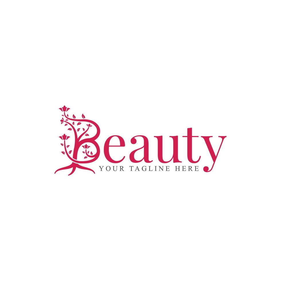 Creative, Beauty And Spa Logo Vector Illustration With Pink And Grey Colour.