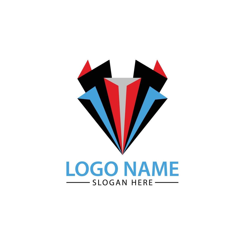 ilustración de vector de icono de logotipo de papel de color simple y moderno