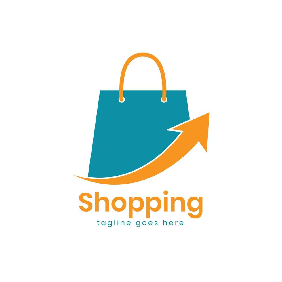 Online shop vector logo design. Perfect for Ecommerce and store web element