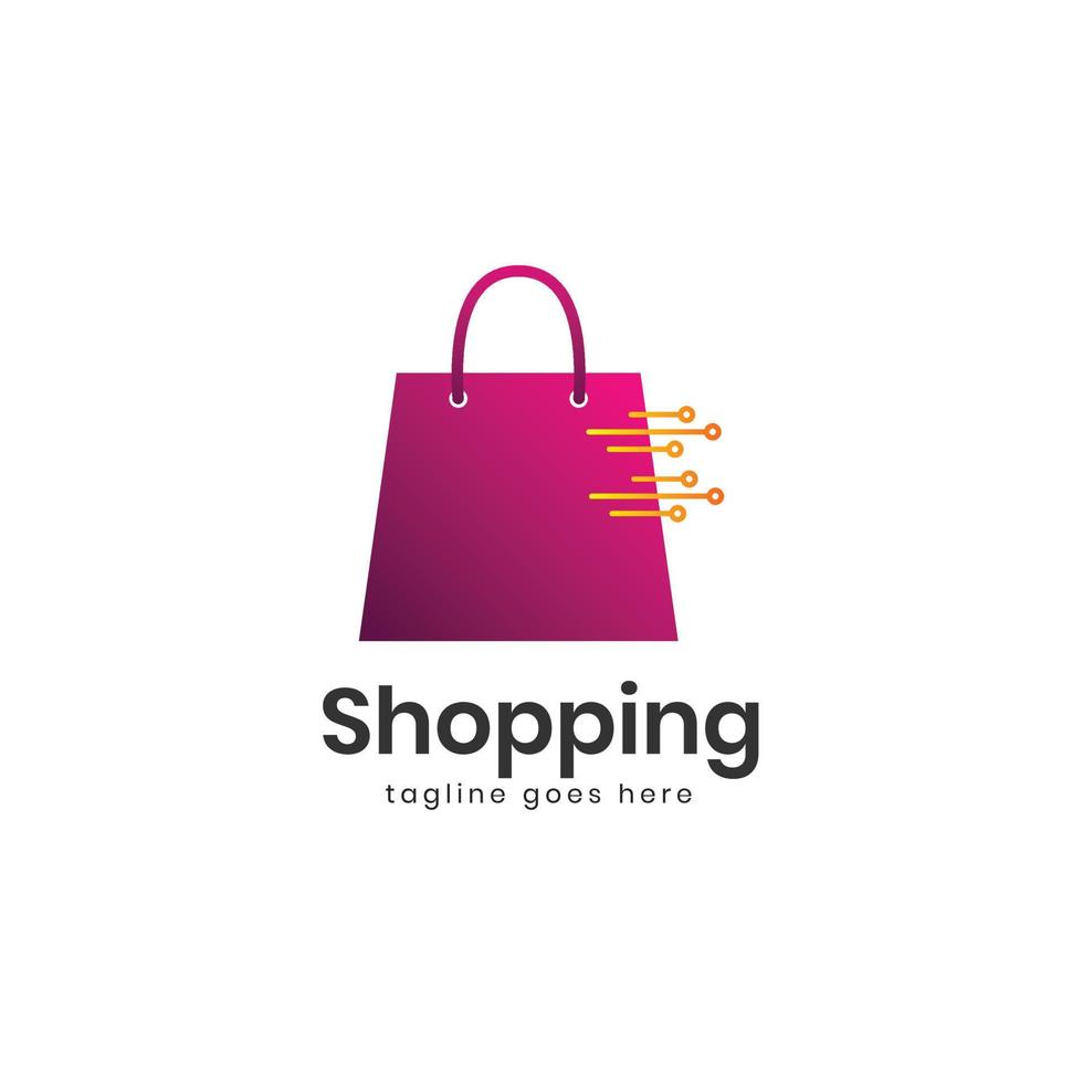 Online shop logo design vector