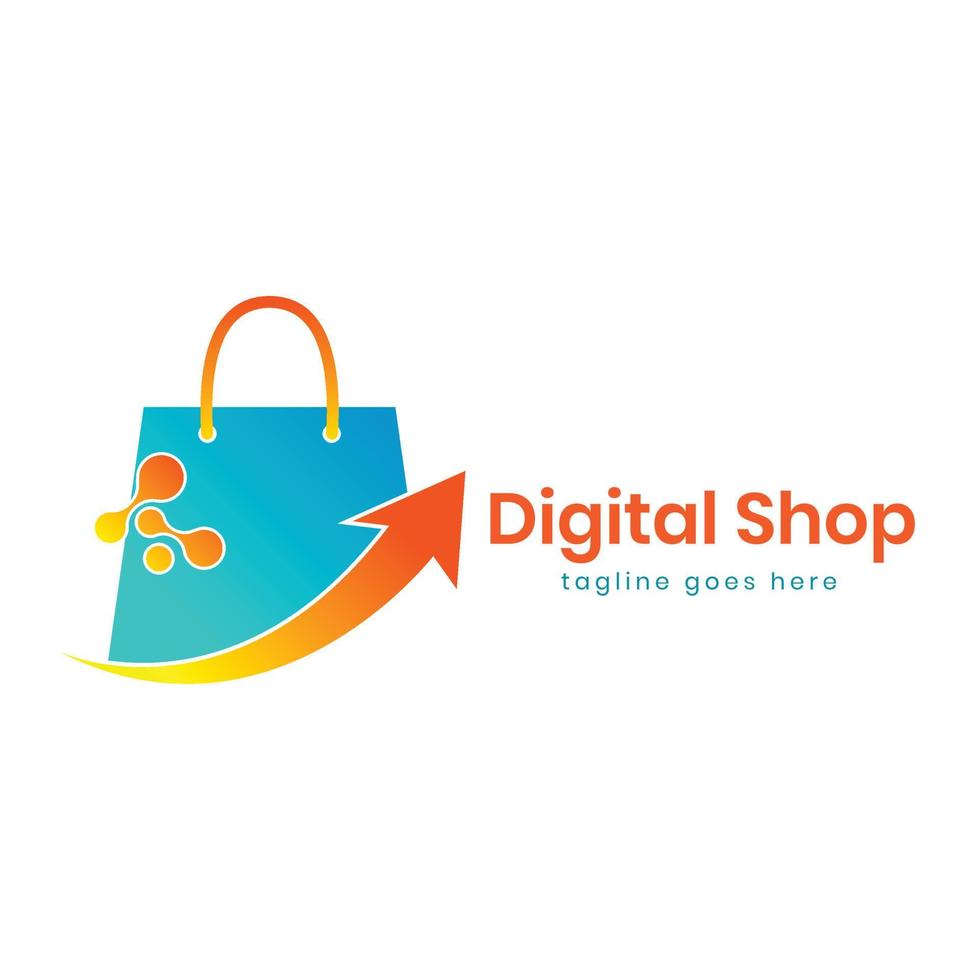 Online shop vector logo design. Perfect for Ecommerce and store web element