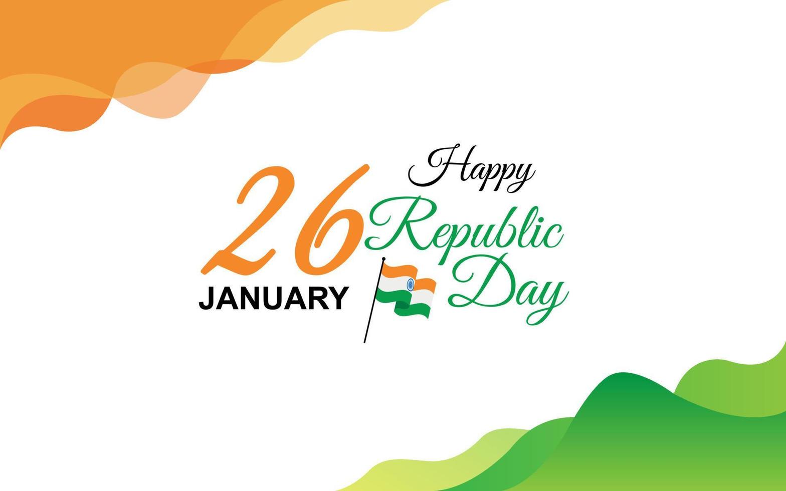 Republic Day Theme Design with vector. Indian Flag for Republic Day vector