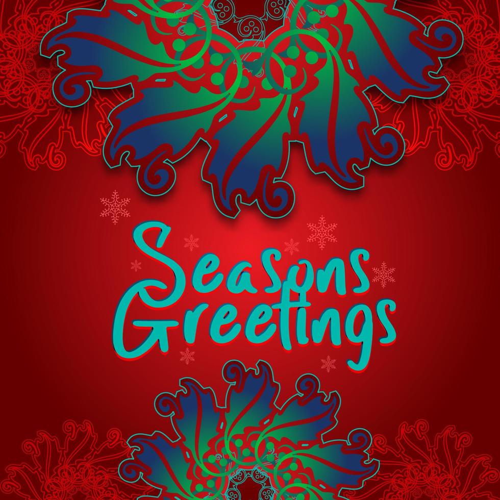 Abstract Seasons Greetings background for Christmas and happy new year theme background vector