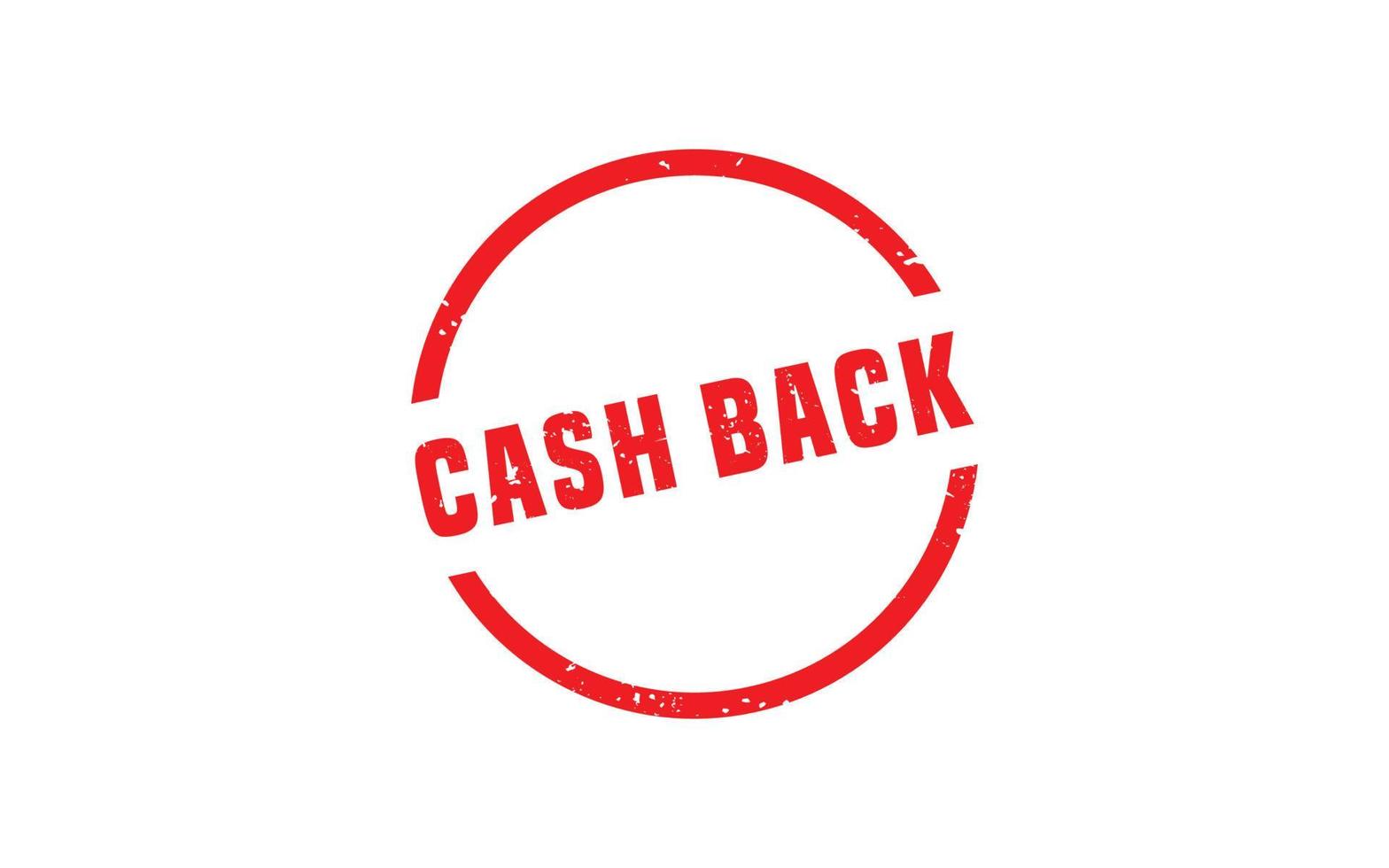 CASH BACK rubber stamp with grunge style on white background vector