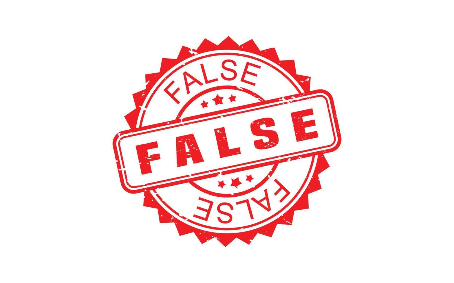 FALSE rubber stamp with grunge style on white background vector