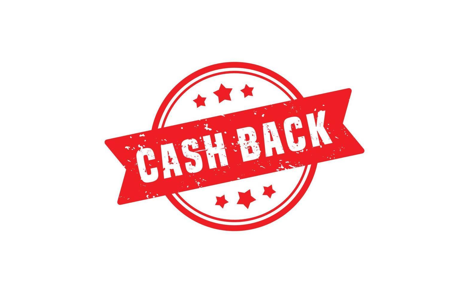 CASH BACK rubber stamp with grunge style on white background vector