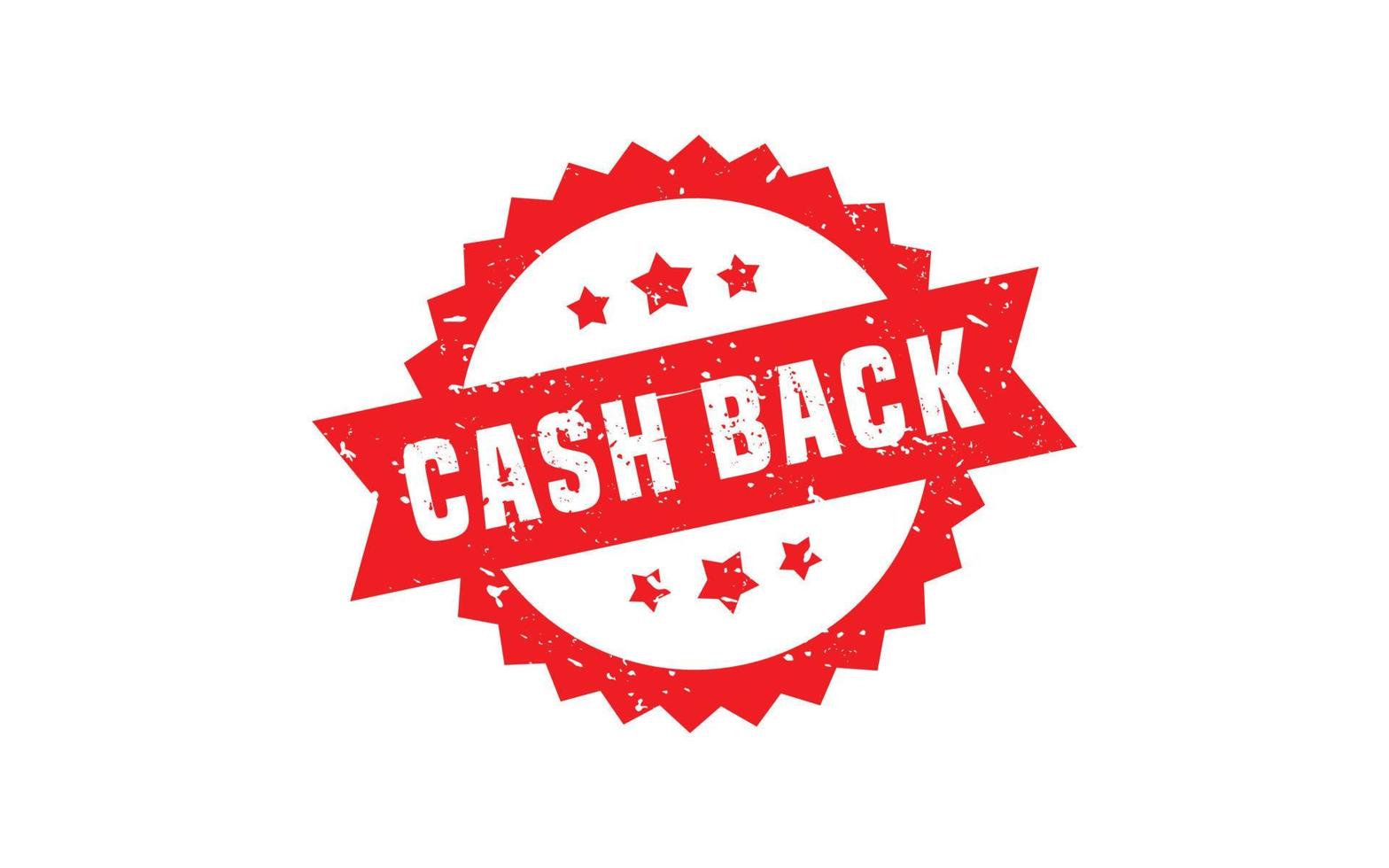 CASH BACK rubber stamp with grunge style on white background vector