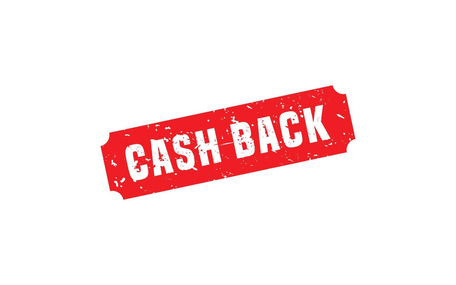 CASH BACK rubber stamp with grunge style on white background vector