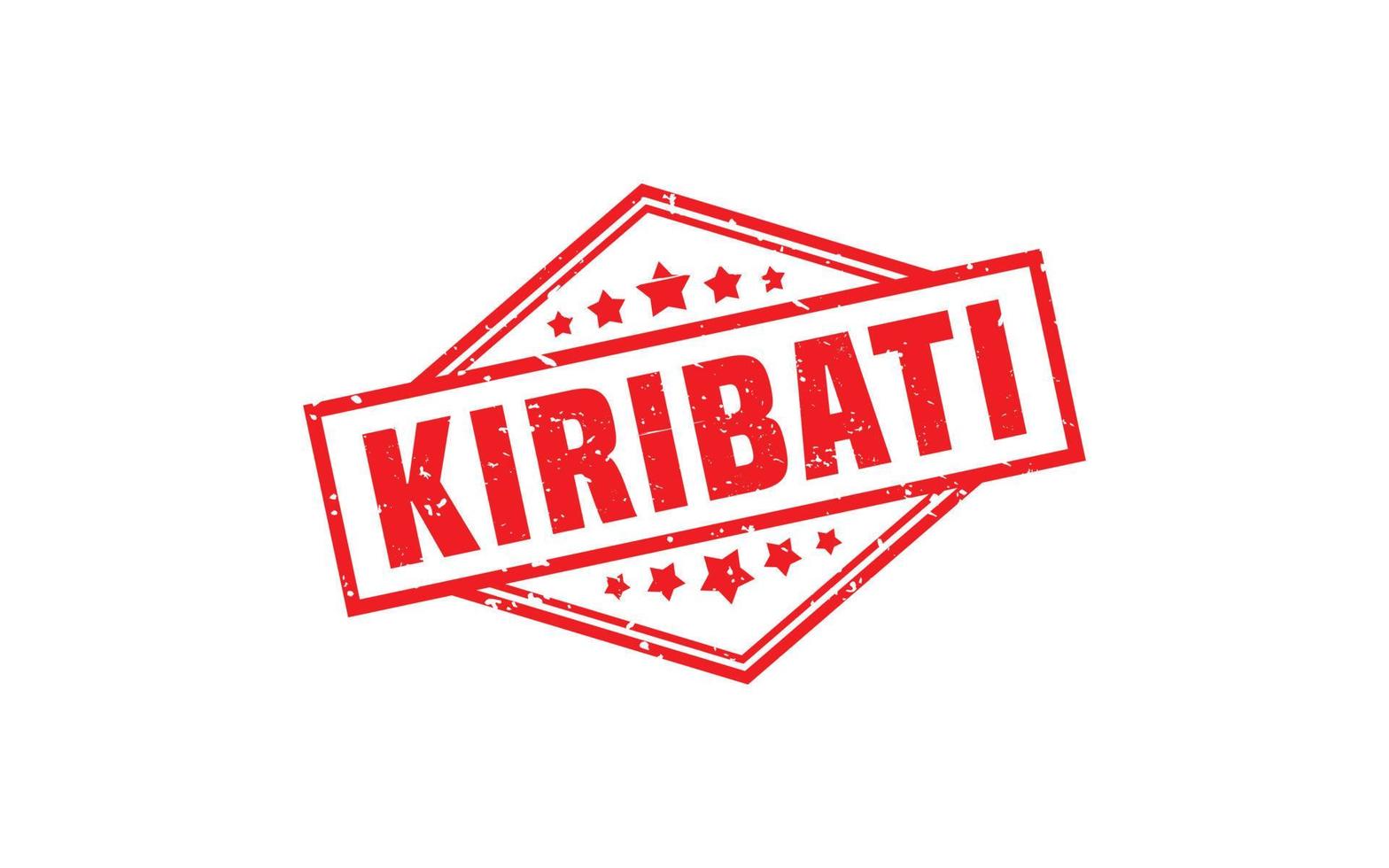 KIRIBATI stamp rubber with grunge style on white background vector
