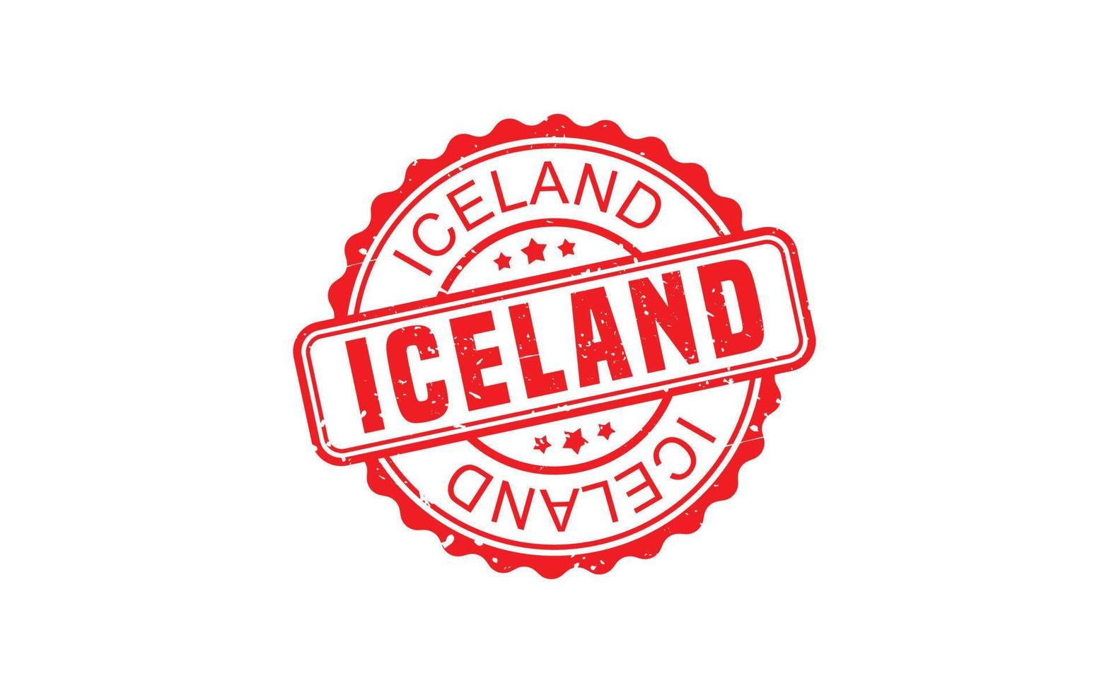 ICELAND stamp rubber with grunge style on white background vector