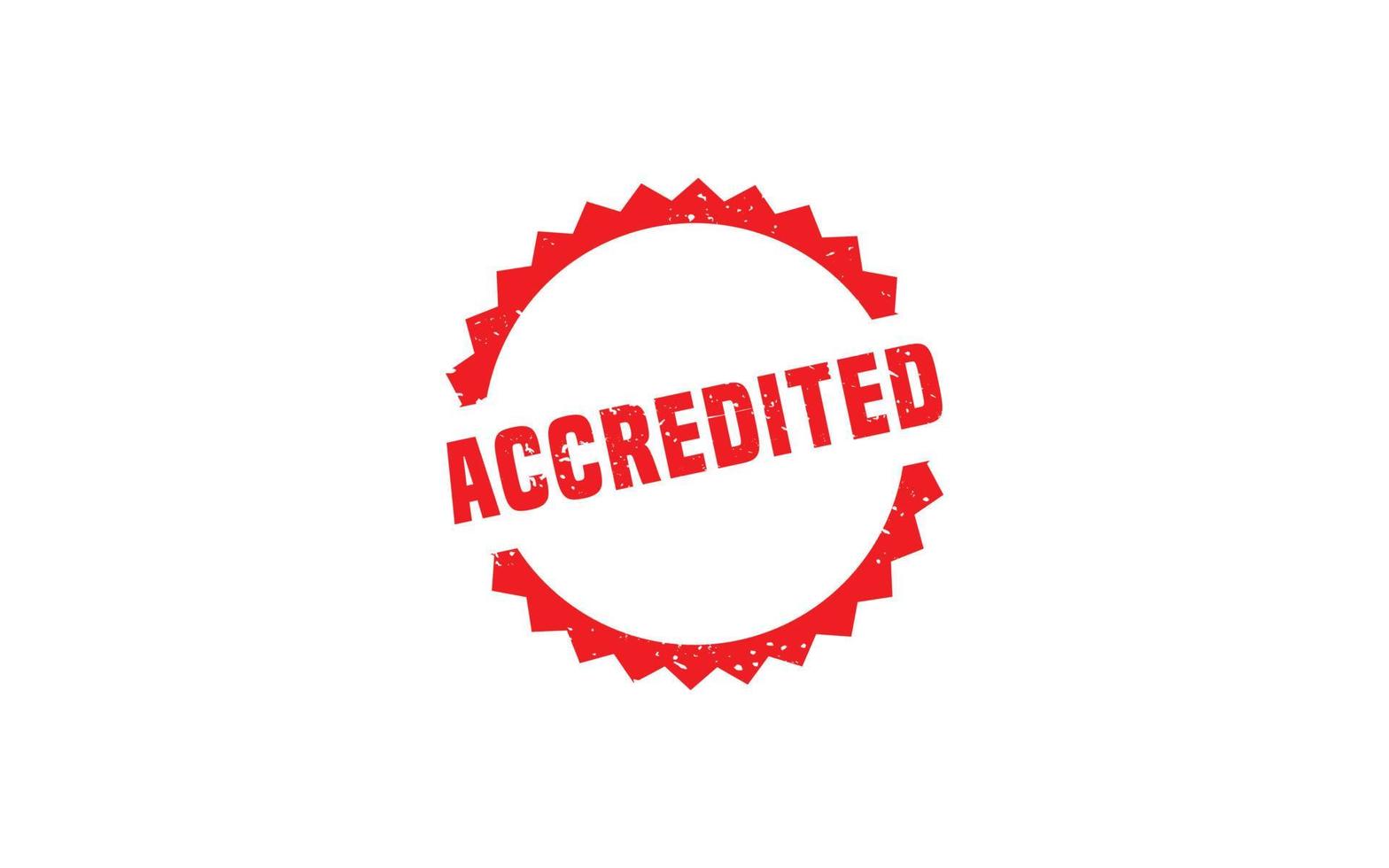 ACCREDITED rubber stamp with grunge style on white background vector