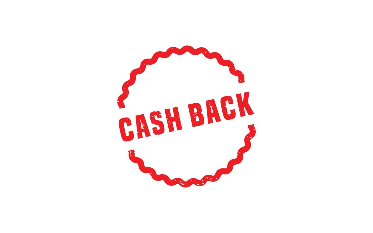CASH BACK rubber stamp with grunge style on white background vector