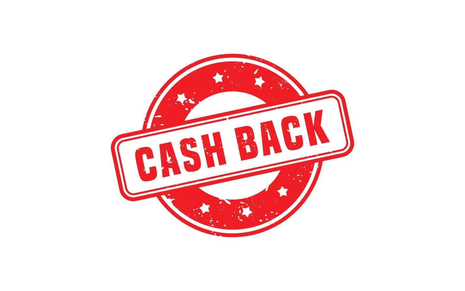 CASH BACK rubber stamp with grunge style on white background vector