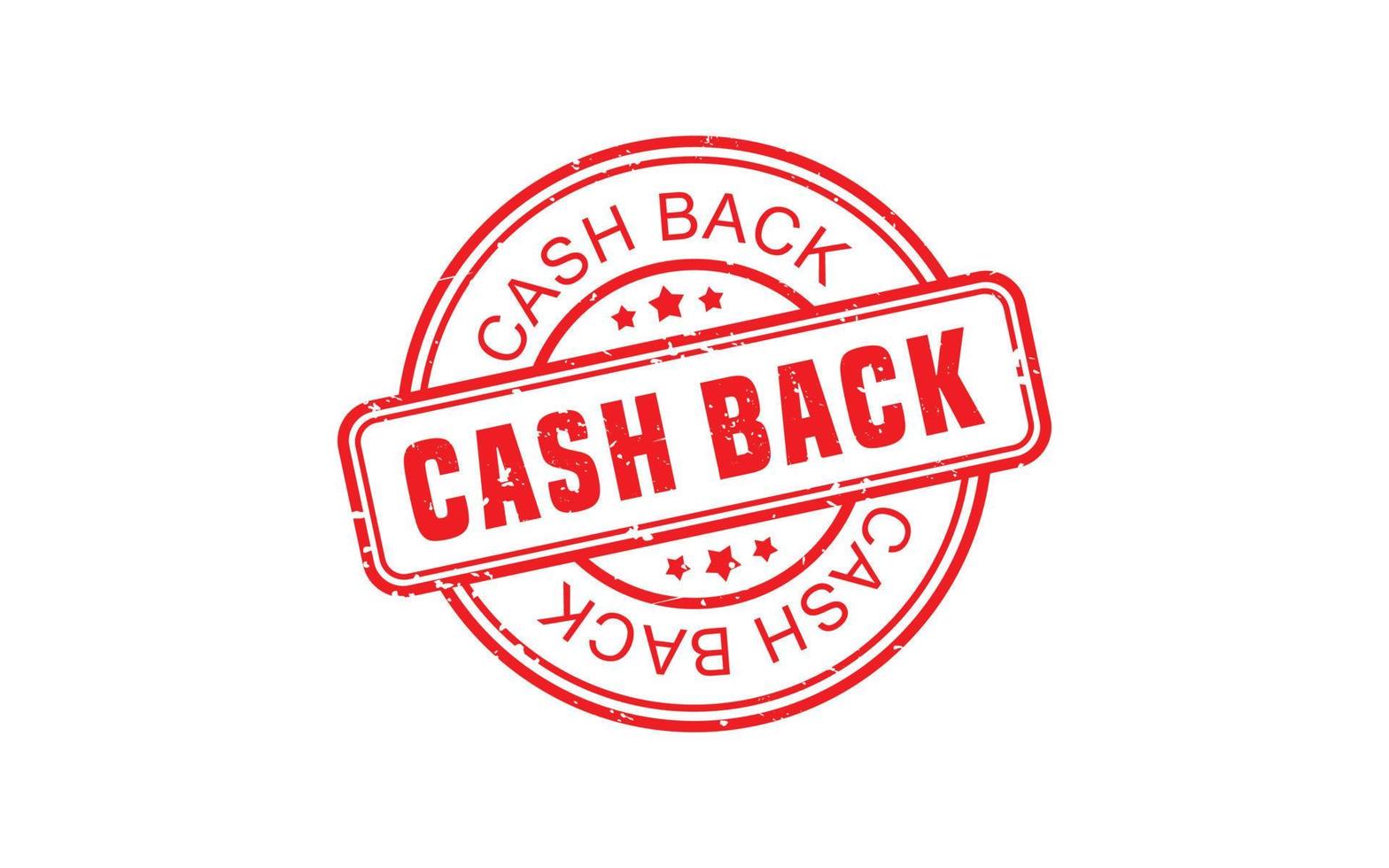 CASH BACK rubber stamp with grunge style on white background vector
