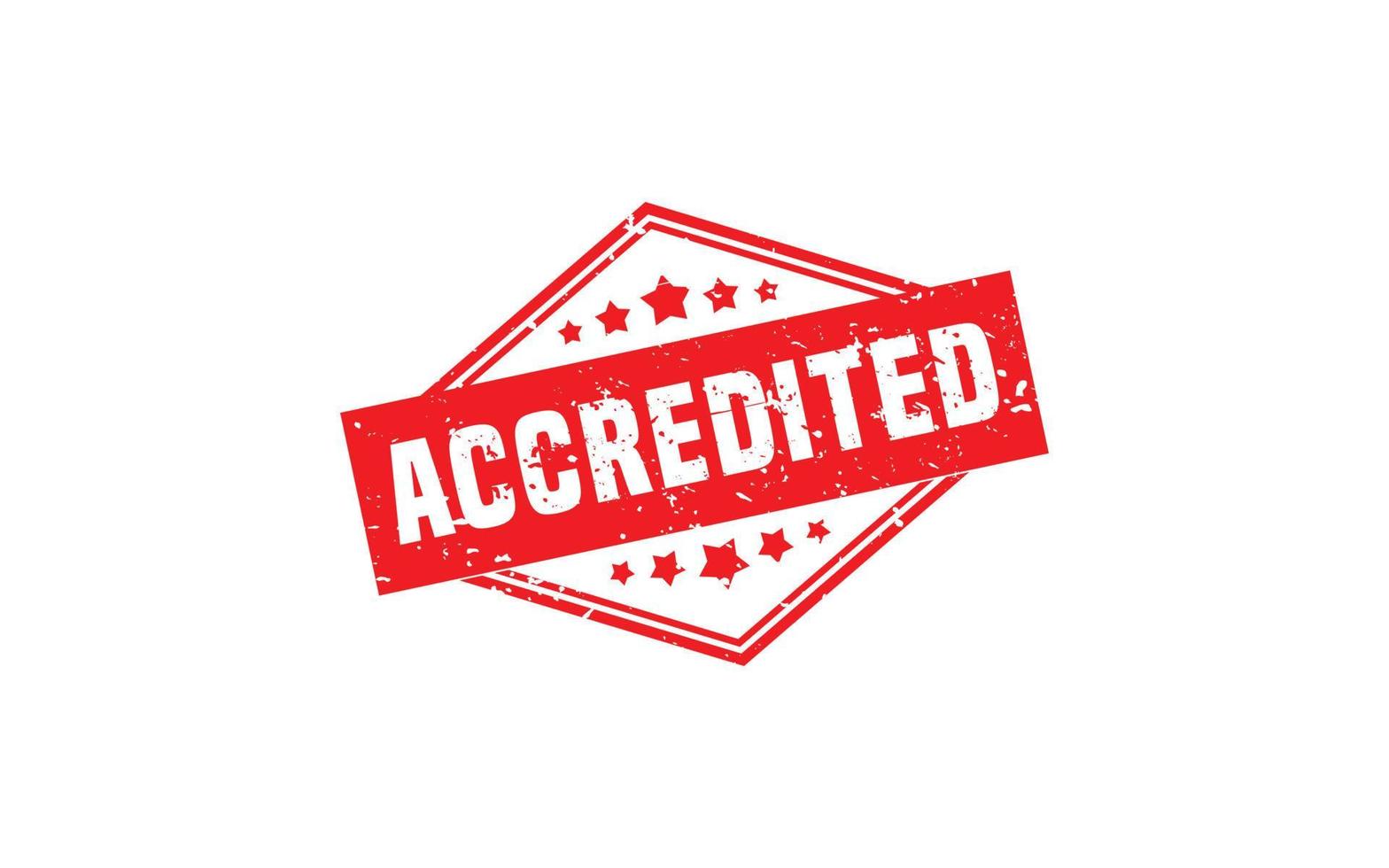 ACCREDITED rubber stamp with grunge style on white background vector