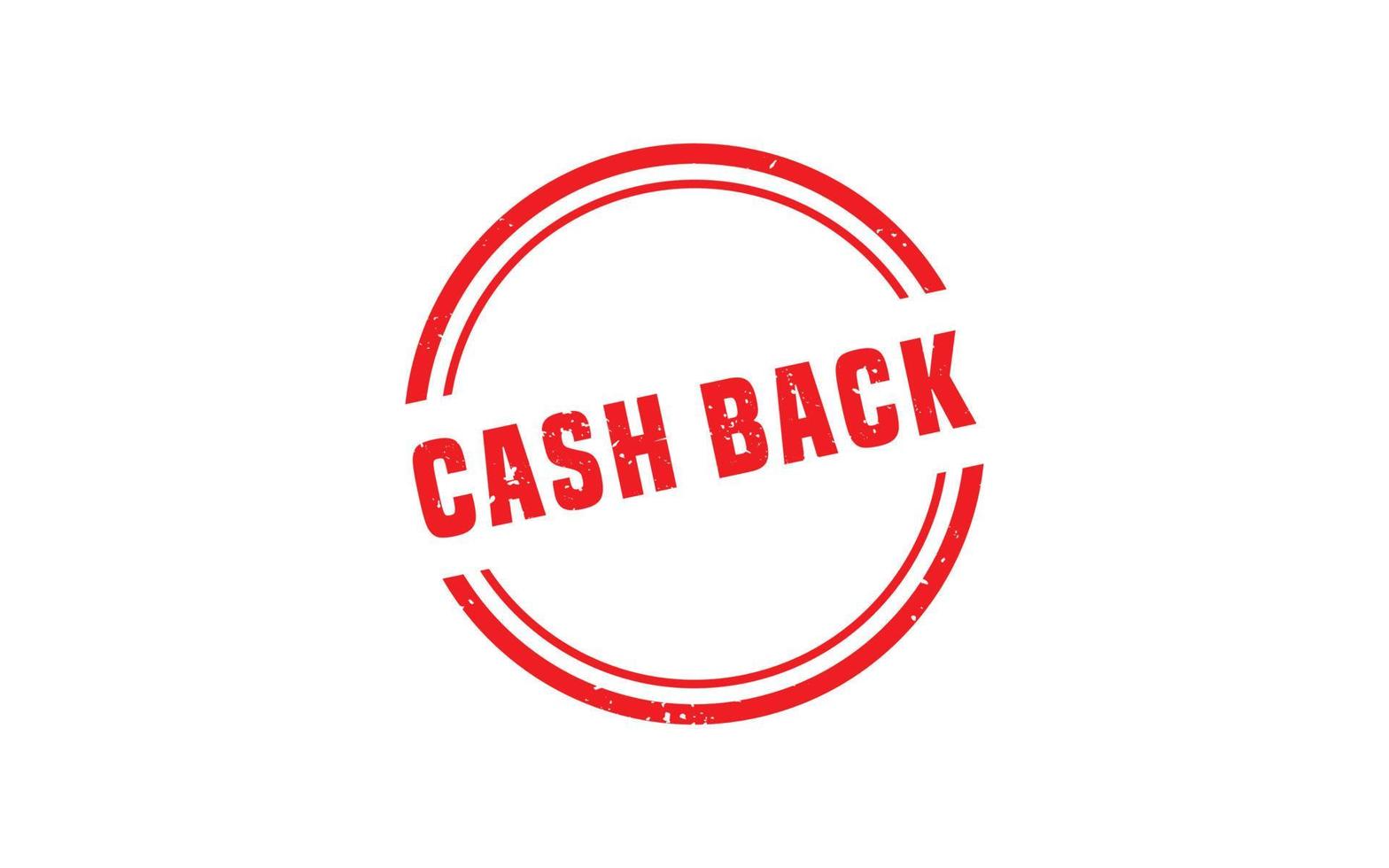 CASH BACK rubber stamp with grunge style on white background vector