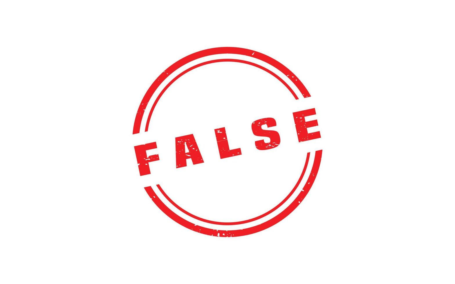 FALSE rubber stamp with grunge style on white background vector