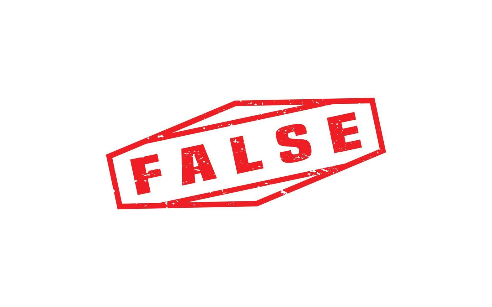 FALSE rubber stamp with grunge style on white background vector