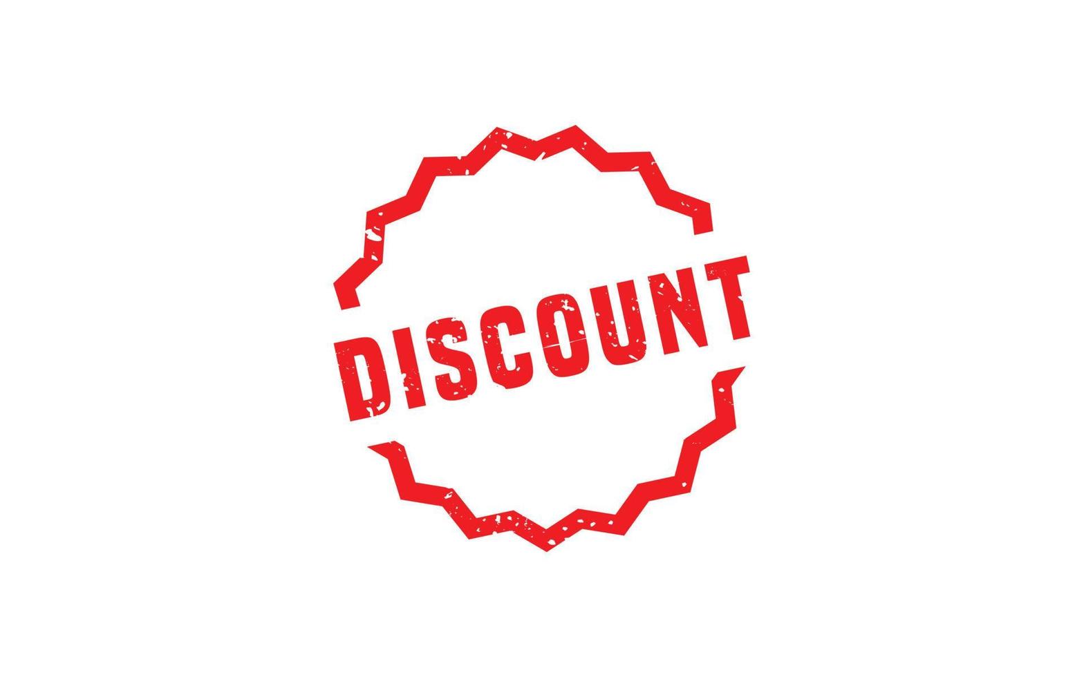 DISCOUNT rubber stamp with grunge style on white background vector