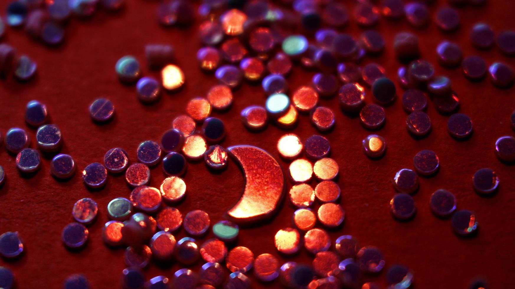 Macro Shot Of Glitter In Colorful Lights In Karachi Pakistan 2022 photo