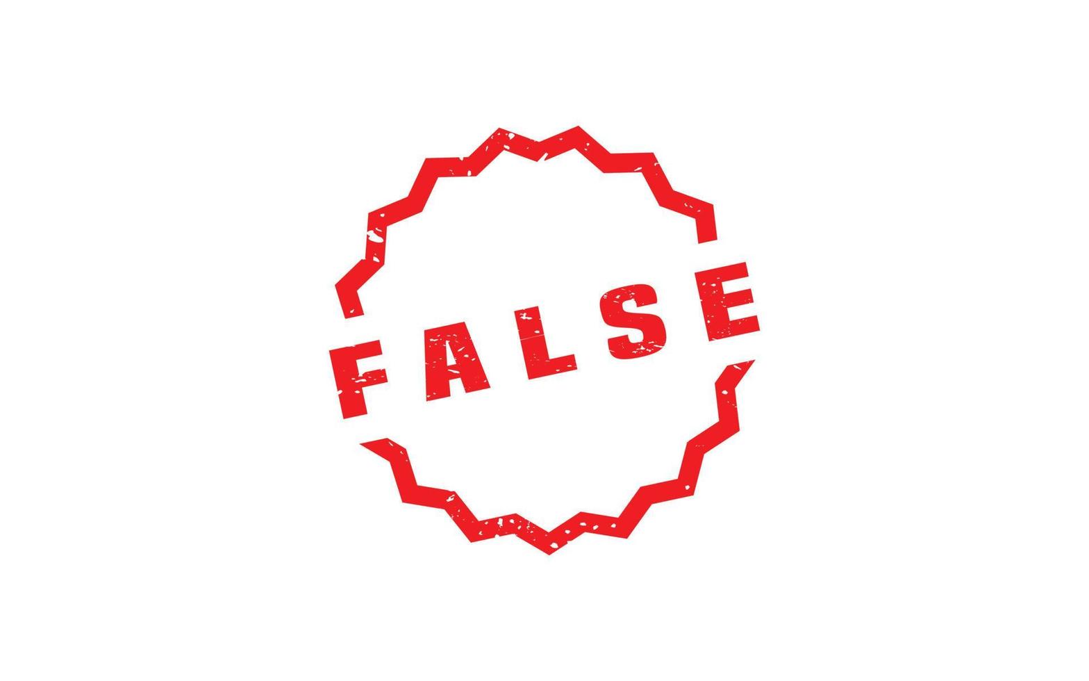 FALSE rubber stamp with grunge style on white background vector
