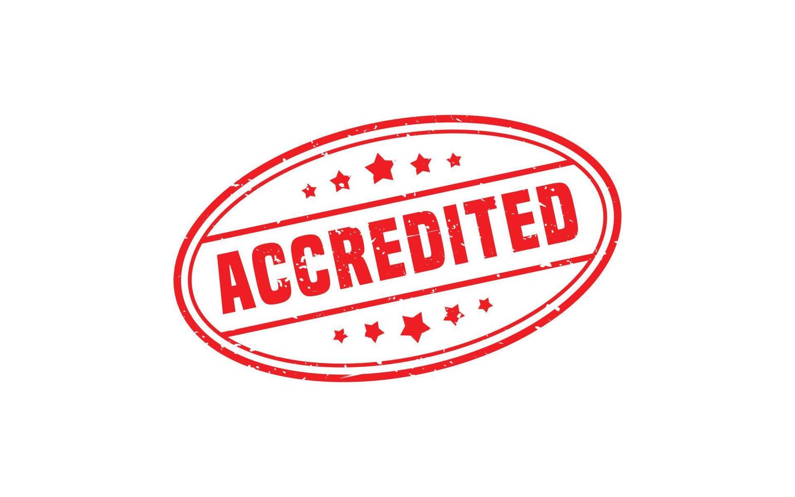 ACCREDITED rubber stamp with grunge style on white background vector