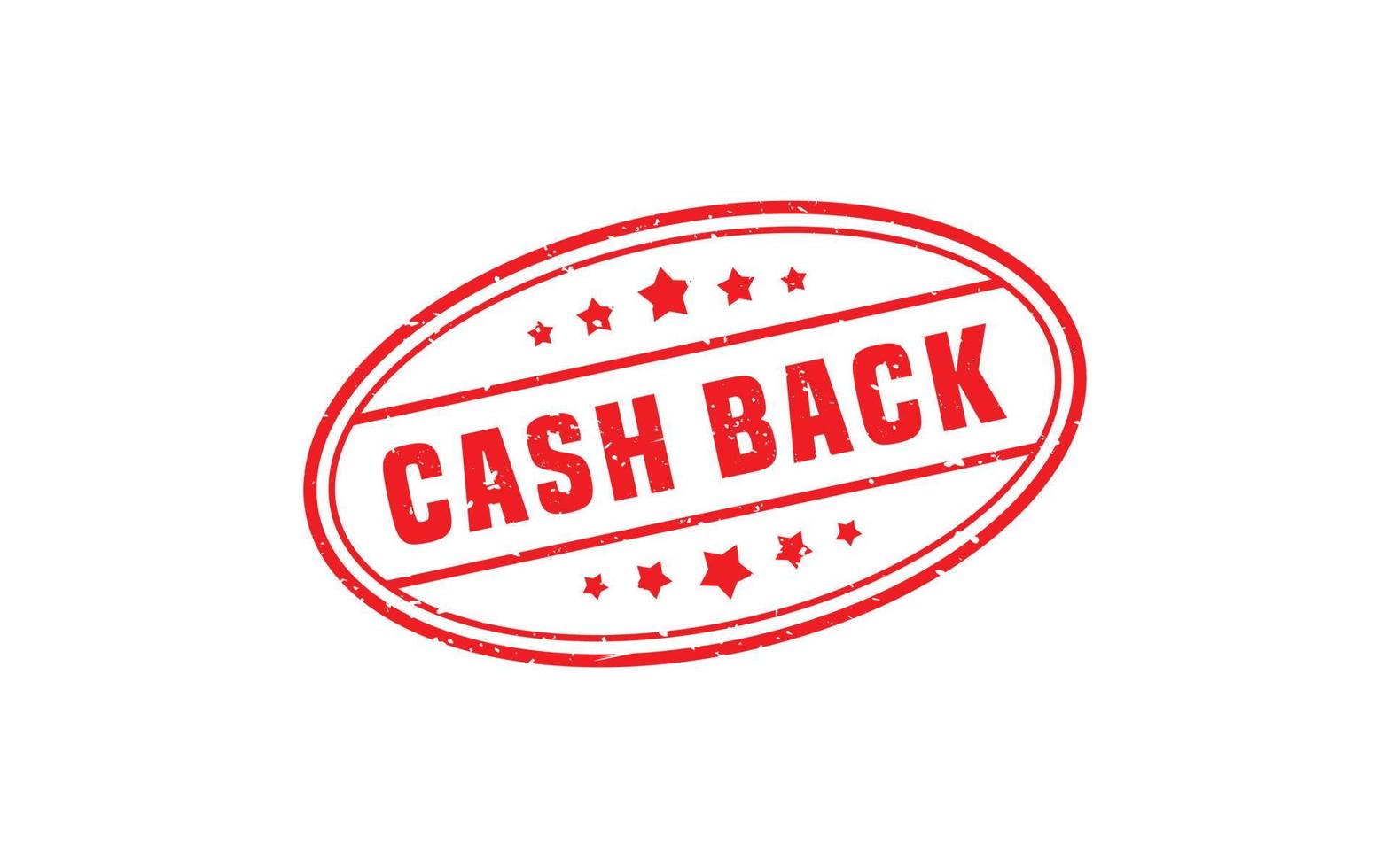 CASH BACK rubber stamp with grunge style on white background vector