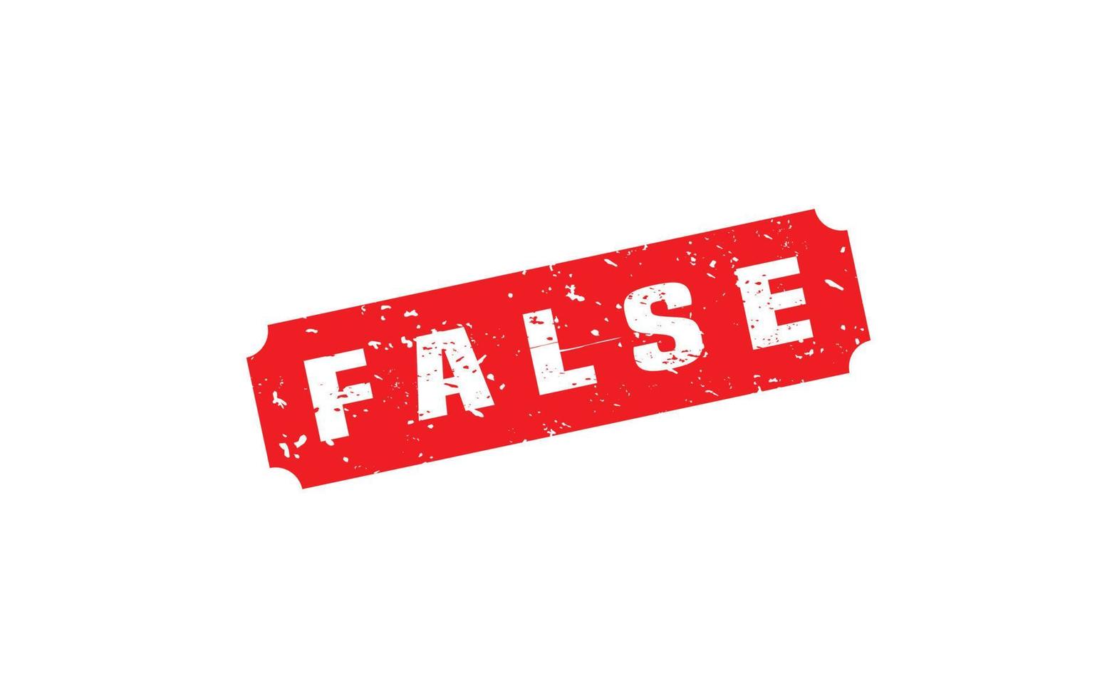 FALSE rubber stamp with grunge style on white background vector