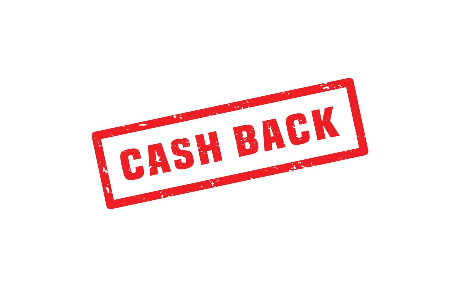 CASH BACK rubber stamp with grunge style on white background vector