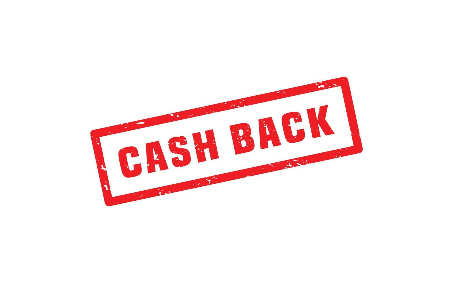 CASH BACK rubber stamp with grunge style on white background vector