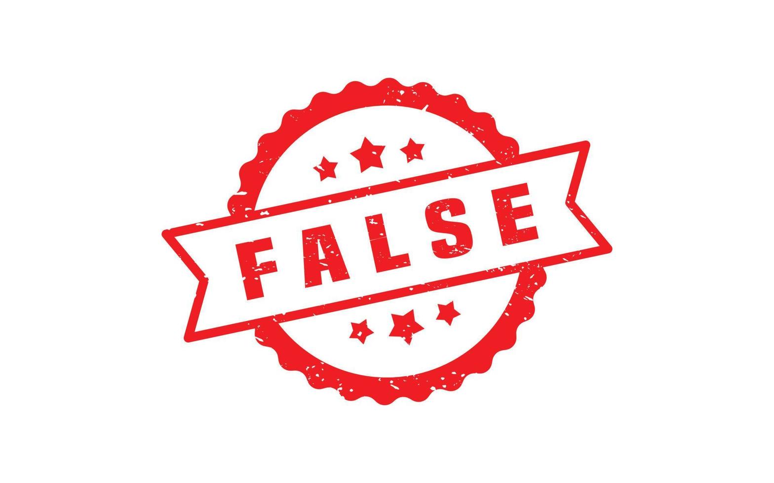 FALSE rubber stamp with grunge style on white background vector