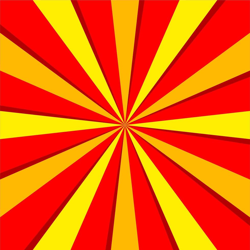 Comic cartoon red and yellow background vector