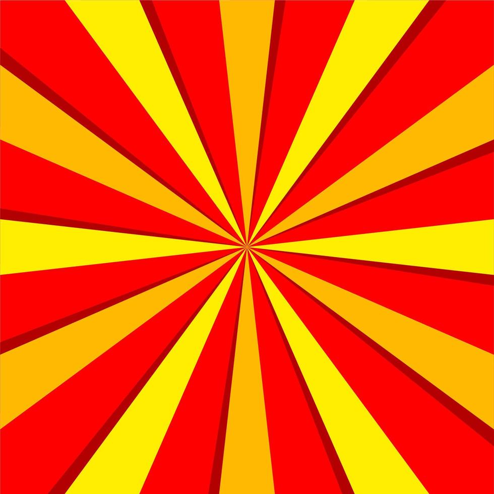 Comic cartoon red and yellow background vector