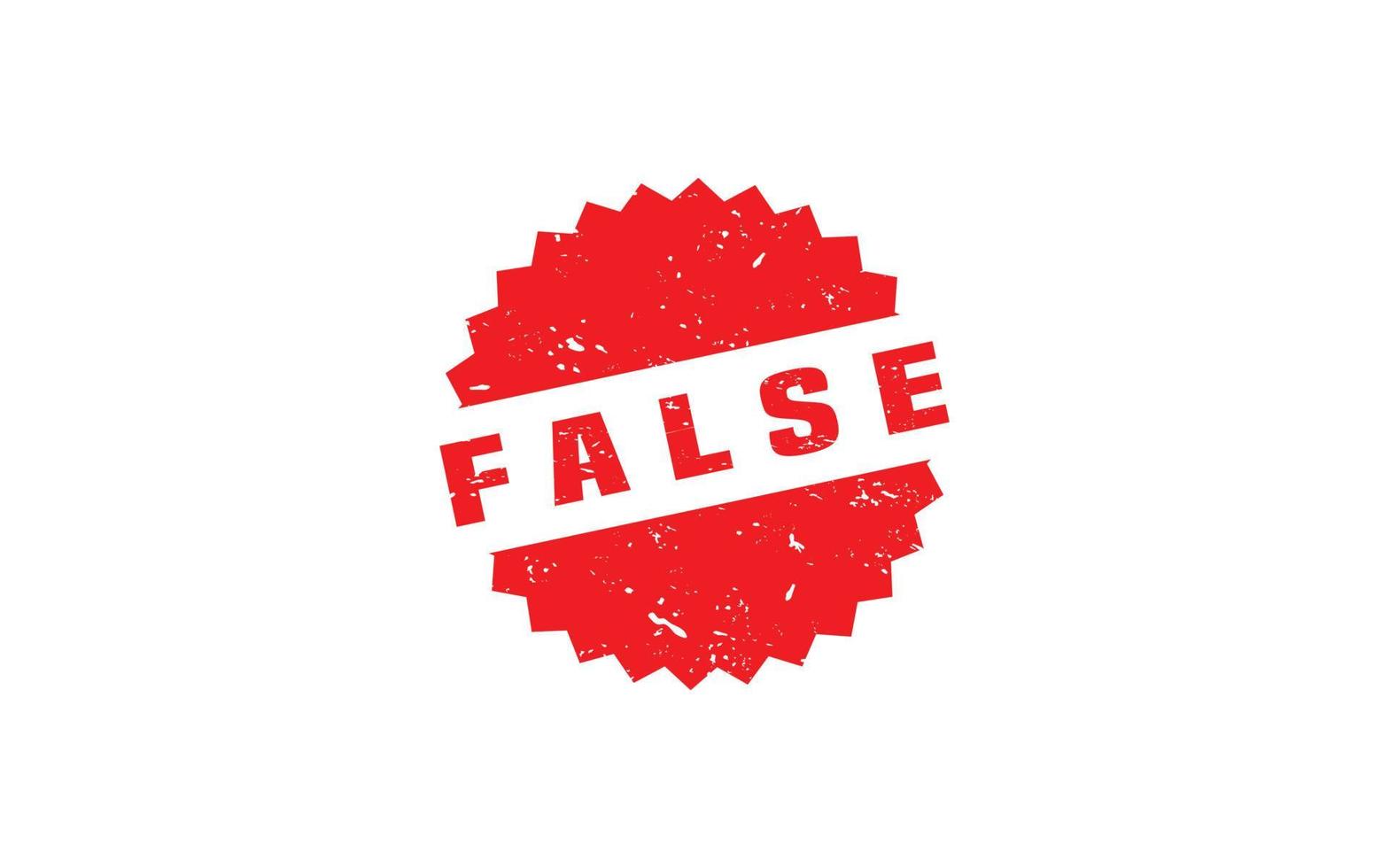 FALSE rubber stamp with grunge style on white background vector