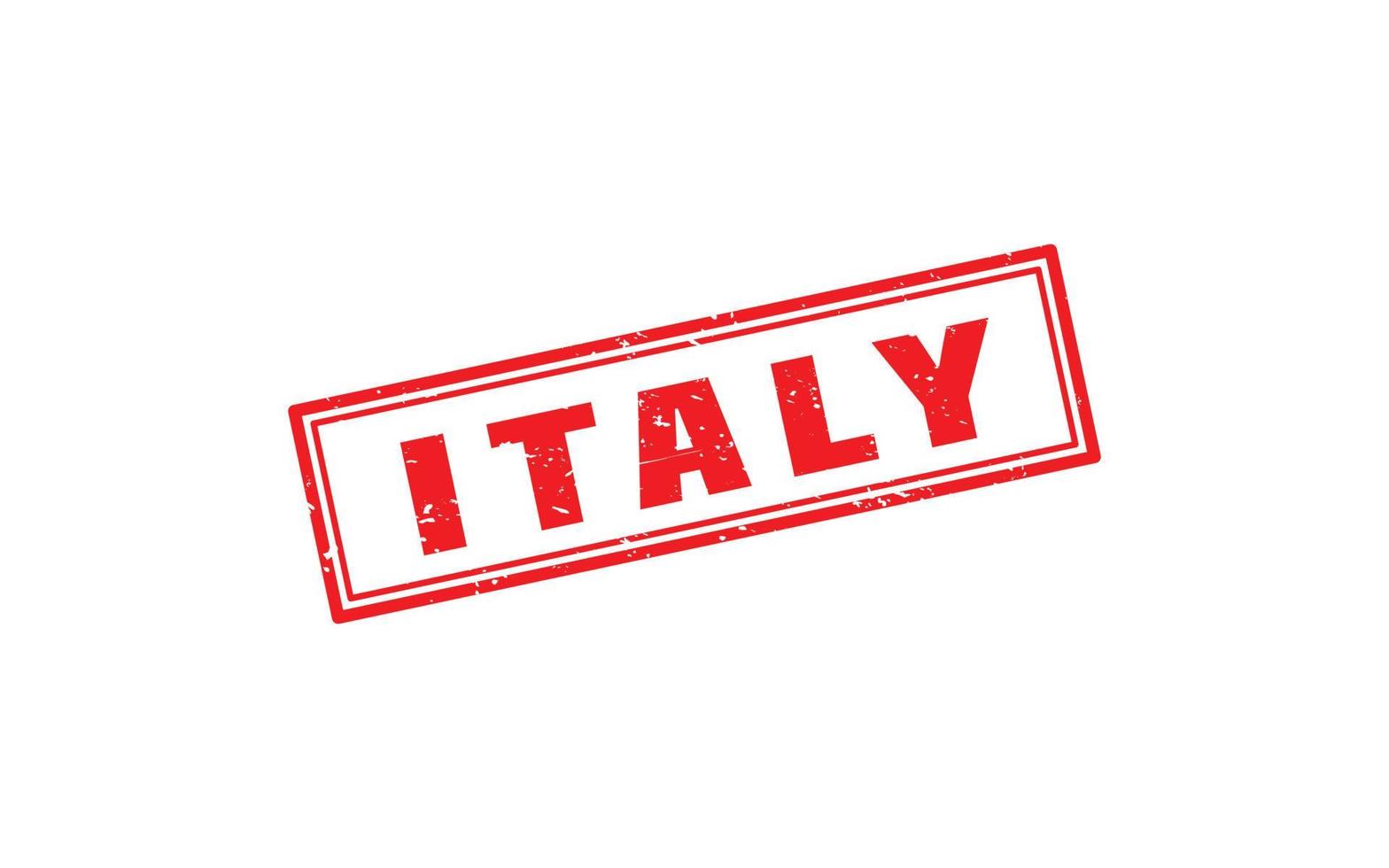 ITALY stamp rubber with grunge style on white background vector