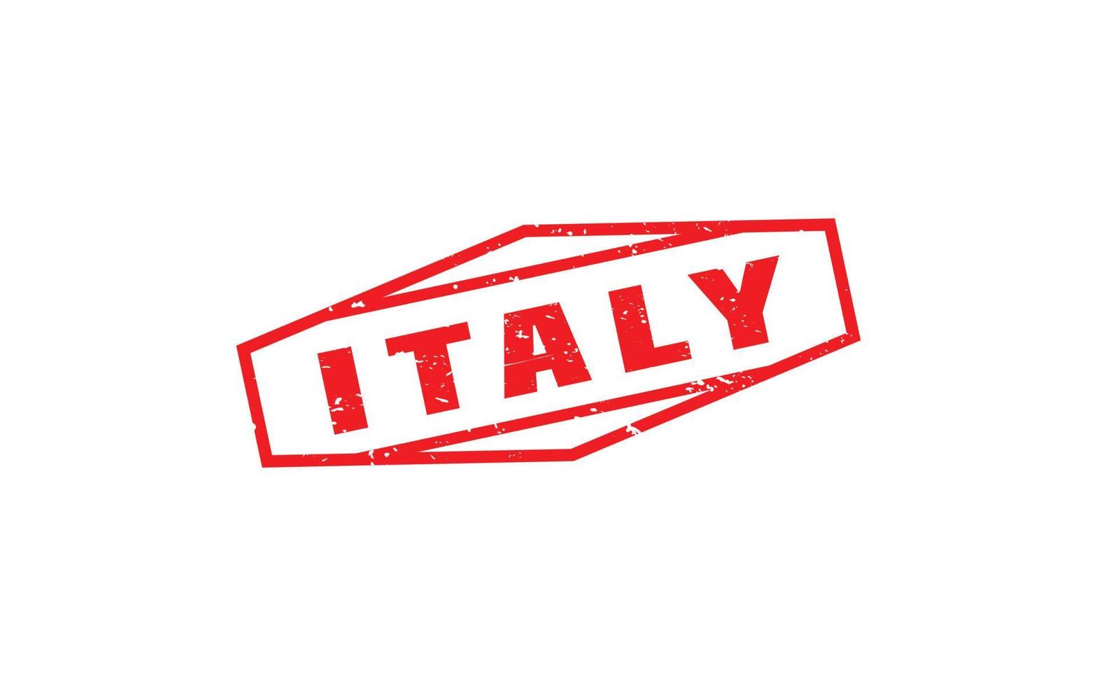 ITALY stamp rubber with grunge style on white background 15584741