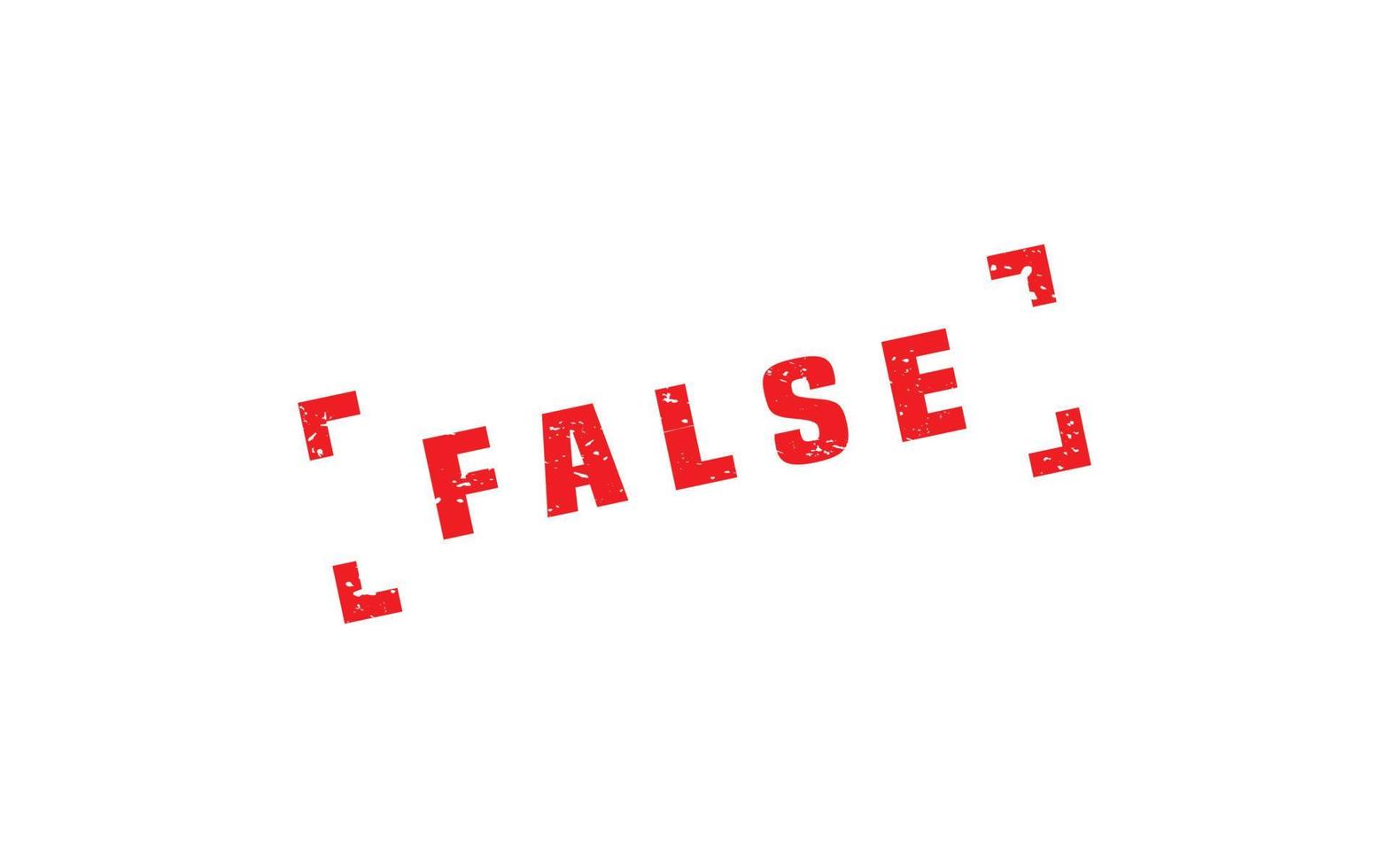 FALSE rubber stamp with grunge style on white background vector