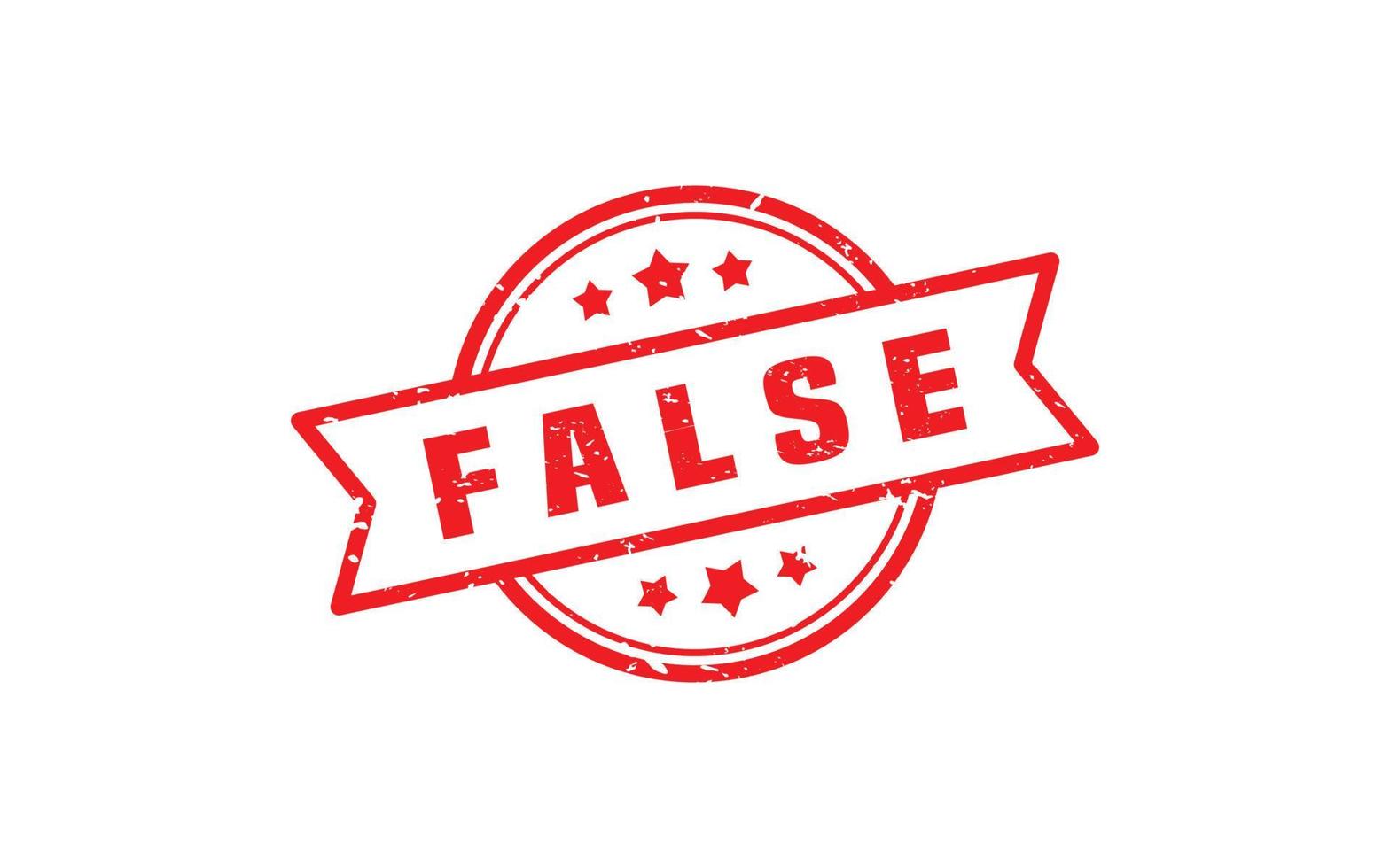 FALSE rubber stamp with grunge style on white background vector