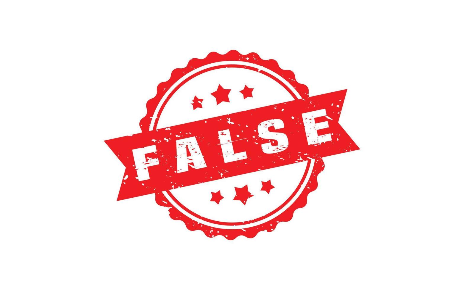 FALSE rubber stamp with grunge style on white background vector