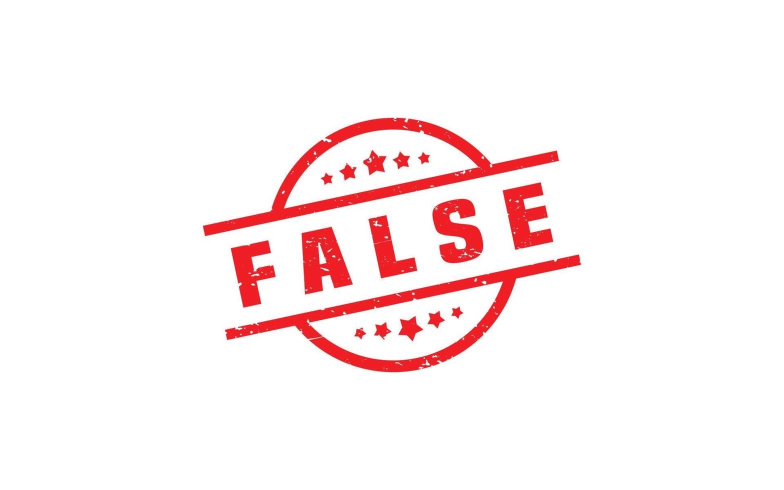 FALSE rubber stamp with grunge style on white background vector
