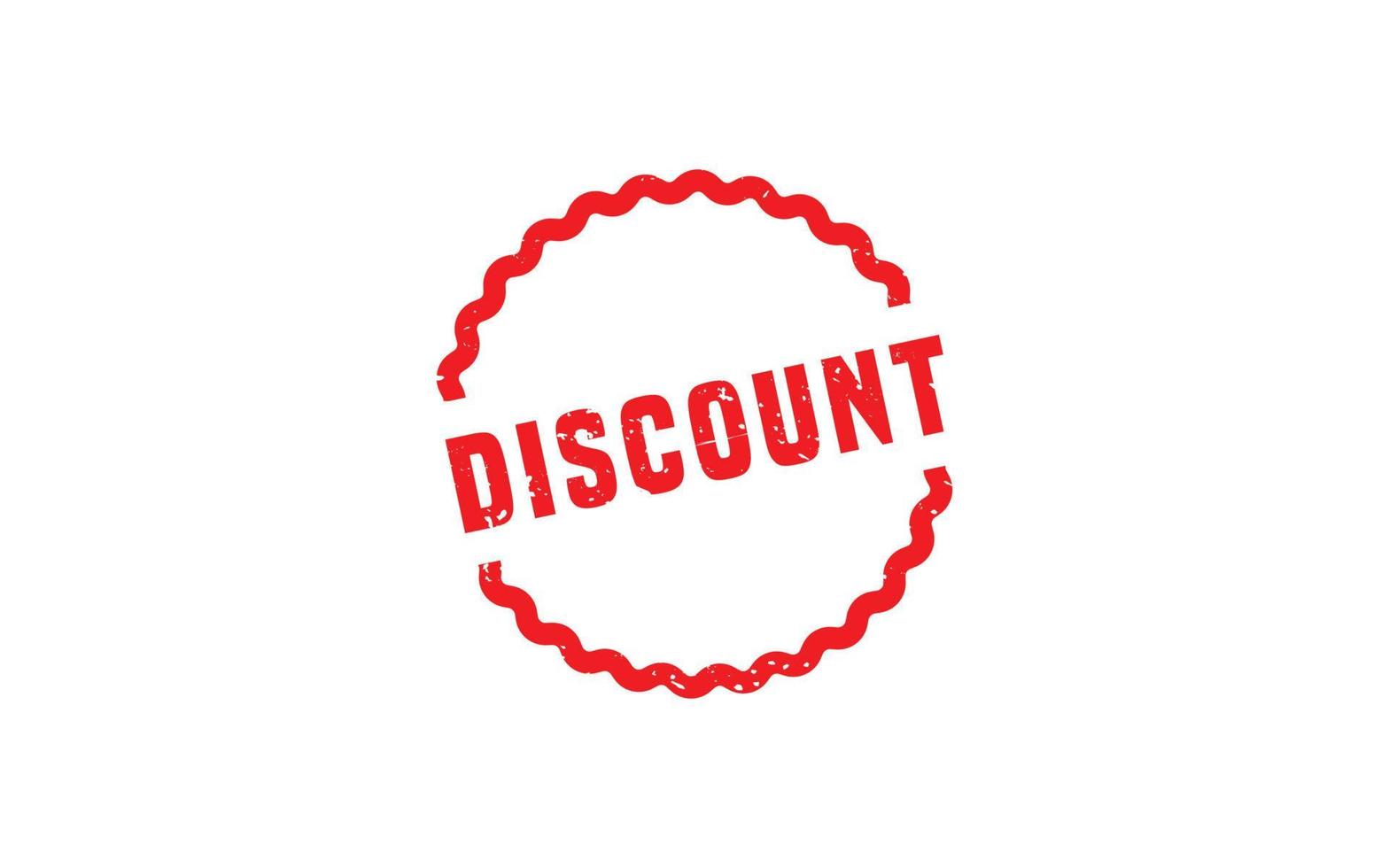 DISCOUNT rubber stamp with grunge style on white background vector