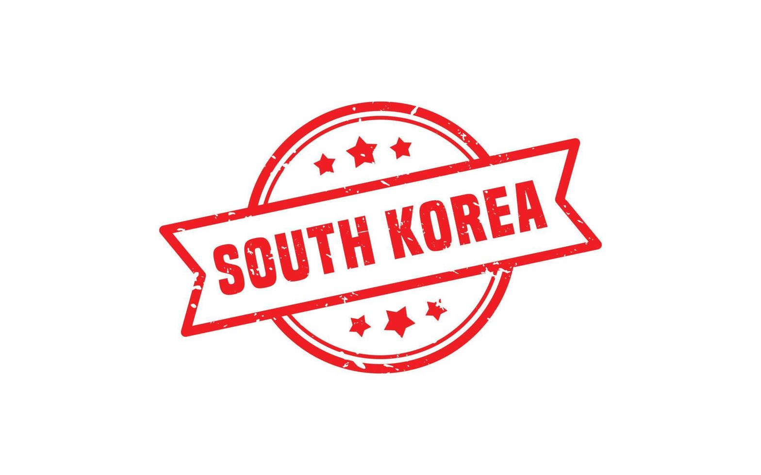 SOUTH KOREA stamp rubber with grunge style on white background vector