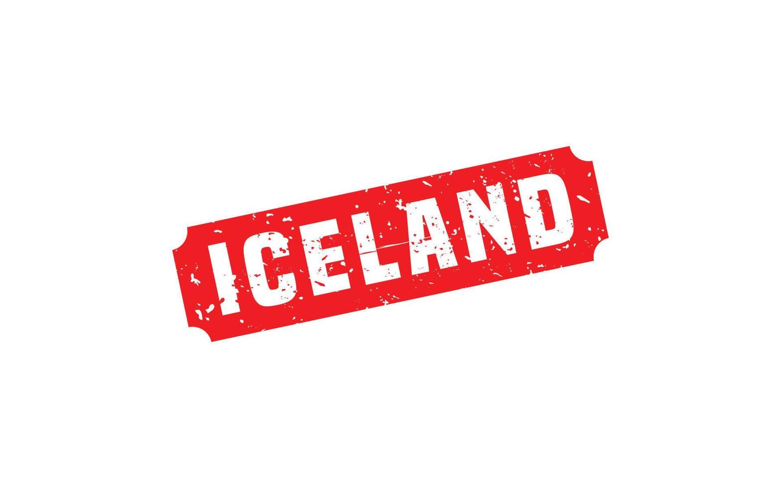 Goma de sello de islandia con estilo grunge sobre fondo blanco vector